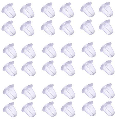 My-Bead 20 pares tuercas para pendientes hecho de silicona hipoalergénico 5mm x 4mm cierres DIY