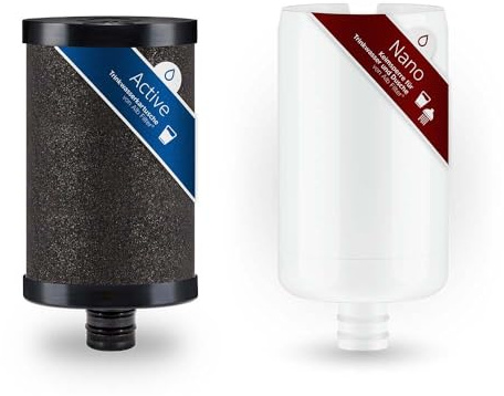 Alb Filter FUSION Ersatzkartuschen-Set ohne PROTECT Pads | Komplett-Set ACTIVE- & NANO-Kartusche für das FUSION-Doppelstufen-Gehäuse, maximales Filterspektrum, Made in Germany