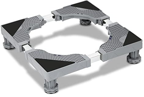 Randaco Support pour machine à laver - Socle mobile réglable - Pour sèche-linge - Support pour tablette et cadre pour congélateur (41 à 65 cm)