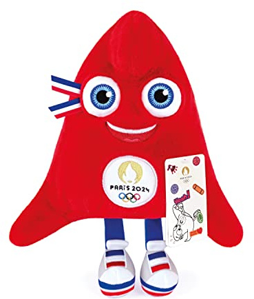 Doudou et Compagnie - Plüschtier Phryge, 25 cm, offizielles Maskottchen der Olympischen Spiele Paris 2024 – Form Phrygische Mütze, Rot – JO Paris 2024 – Kuscheltier Maskottchen Phryge 25 cm – JO2401