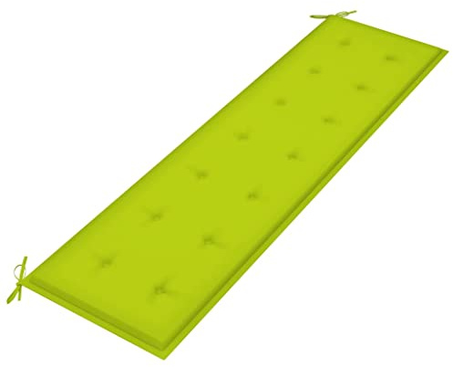 WIFESE Gartenbank-Auflage Hellgrün 180x50x3 cm Stoff Sitzkissen Bank Bankauflage Sitzkissen Outdoor Sitzpolster Bank Sitzauflagen Gartenmöbel Universellen Design Geeignet für Gartenbänke im Freien