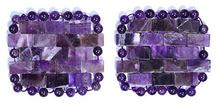 Mini-Rosenquarz-Augenmaske, Natürliche Jade, Kühle Augenmaske Für Gesichtsbehandlungen, Geschwollene Augen, Trockene Augen,Quadrat Lila 2St