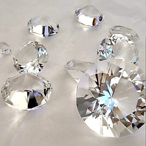 Briefbeschwerer, 30–80 mm, AB, bunter K9-Kristall-Diamant-Briefbeschwerer, dekorativer Hersteller, Prisma-Glasdiamanten, Hochzeit, Zuhause, Desktop-Dekoration, 1 Stück, transparent, 30 mm