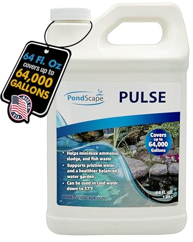 PondScape Pulse Supercharged Liquid Formula – verbessert die Wasserqualität, reduziert überschüssige Nährstoffe und entfernt Teichabfälle – ideal für Koiteiche und Wassergärten – 64 ml