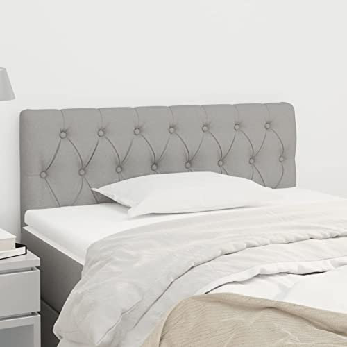BaraSh Kopfteil Hellgrau 90x7x78/88 cm Stoff Headboard Full Breites Kopfteil