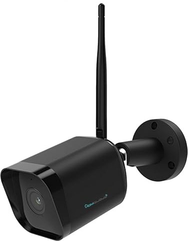 Homcloud Telecamera Wi-Fi Intelligente Bullet 6S da esterno, Visione Notturna, Sensore di movimento, 2 MP, impermeabile IP65, Compatibile con Alexa, Echo Show, Google Nest e Smart Life