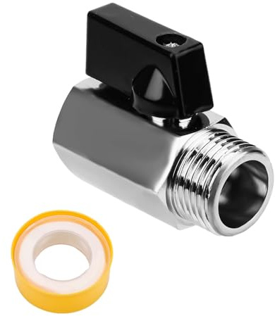 Valvola di Scarico Camper, Ottone 1,27cm Valvola di Scarico Sostitutiva per Scaldabagno per Camper con Nastro in PTFE Bocca Larga Facile Sostituzione Tappo di Scarico