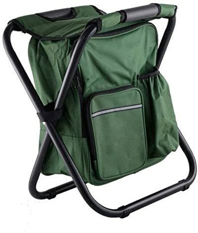 DADEA Campinghocker, Platzsparende Klappbare Campingstühle, Tragbarer Campingstuhl für Camping-Angeln, Leicht zu Tragender Tragbarer Outdoor-Hocker, Leichter Angelstuhl mit Großer Kapazität(Grün)