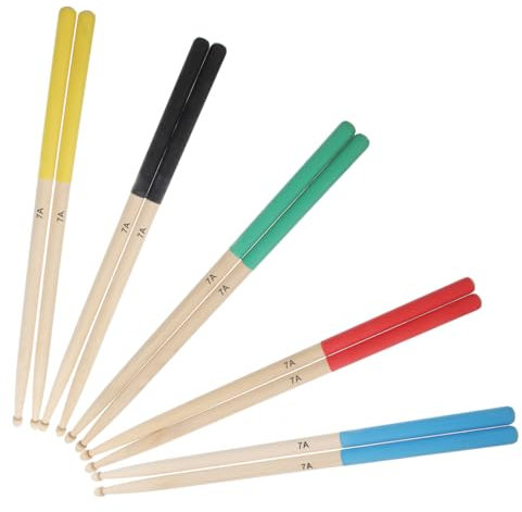 TOYANDONA 5paare Ahorn Drumsticks Holzspitze Haltbar Drumzubehör Für Junge Mädchen Jungen Mädchen Schlagzeugstöcke Mit Rutschfestem Griff