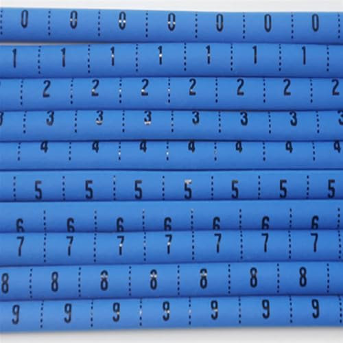 Kabelmarkierer Kunststoff-Schrumpfschlauch, Kabelmarkierungsetikett, Draht-Schrumpfdrahtetikett, PVC-Isolierung, Schrumpfverhältnis 2:1, Kabelmarkierung, 1000 Stück Kabelmarkierungsrohr(1-16 50PCS eac