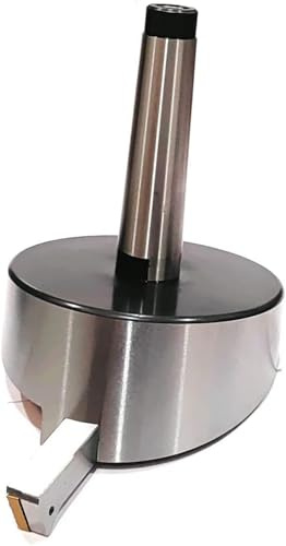 Buyohlic 4 Inch Head Fly Cutter with Carbide Indexable Tip (TNMG16) Tool Bit (MT2 Shank (M10 x 1.5 Drawbar))