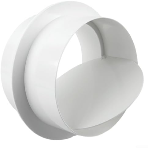 Amortiguador antirretorno de conducto redondo, válvula de retención de ventilador de PVC para válvula de baño y cocina, amortiguador antirretorno de ventilación del ventilador de escape (120 mm)