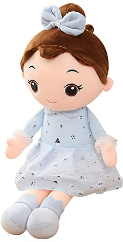 Poupée Chiffon Bébé Fille Mignonne Peluche Poupée Tissu 45 Cm Poupée de Chiffon Chapeau Et Vêtements Jouet en Peluche Douce Adorable Mini-Princesse Décoration Chambre Maison Cadeau de Noël