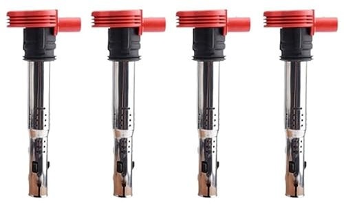 Kfz-Zündspule 4 Stücke Auto Zündspule/Fit for VW Jetta Golf Passat Tiguan CC/Fit for Audi A3/4/5/6/7/8 R8 KEINE. 06E905115 ABCDE 07K905715F Zündspule Für Auto