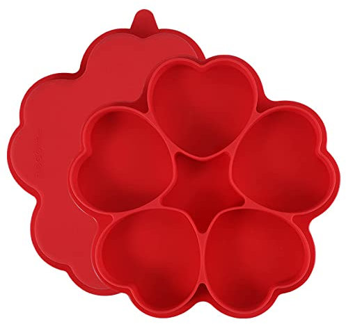 LfrXtra Moldes de silicona antiadherentes con 5 cavidades para hornear pan, panecillos, hamburguesas