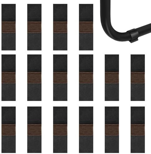 16 Feltrini per Sedie Quadrati, Autoadesivi Ritagliabili Strisce di Feltro, Feltrini per Sedie Rettangolari, Adatto per Sedie, divani, Sedie a Culla, ecc., Riduzione Rumori, 3 * 12.5cm