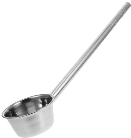UKCOCO Edelstahl Wasserschöpfer Mit Langem Ergonomischem Griff Dickwandige Große Kapazität Schöpfkelle Für Garten Und Küche Rostfrei Langlebig Effizientes Bewässern Und Umfüllen