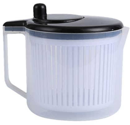 Centrifuga per insalata piccola, centrifuga per frutta e verdura con manico, ciotola multifunzionale per lavare la frutta, centrifuga per la pulizia della frutta | Spinner manuale per frutta e verdura