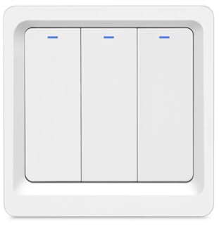 Interruttore intelligente moderno bianco lucido a piastra a parete, interruttore elettrico di luce con telecomando e timer, nessun cablaggio necessario, 10A 250V (3 Gang)