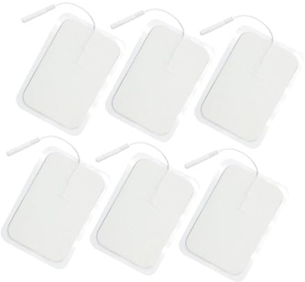 Elektrodenpads 10 Stück aus Vliesstoff und Silikon Weiß | Wärmeableitungslöchern, für Weniger Irritation, Selbstklebende Therapie Unterlagen