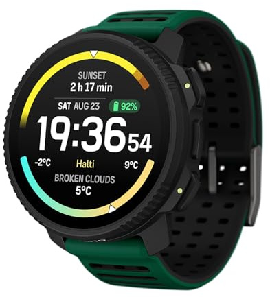 SUUNTO Vertical 2 GPS Sport Watch, Bright 1.5” AMOLED Touchscreen, LED Flashlight, 20-Day Battery Life, Offline Maps, Training Metrics & Recovery Insights, Dual-GNSS, 115+ Sport Modes, Pine Green