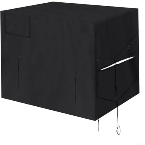 Qualoramall 210D Waterproof Oxford Pool Heater Cover with Adjustable Drawstrings and UV Resistant Protection for Above Ground or In Ground Systems Fits 39 x 34 x 31 Inch Solar Pool H
