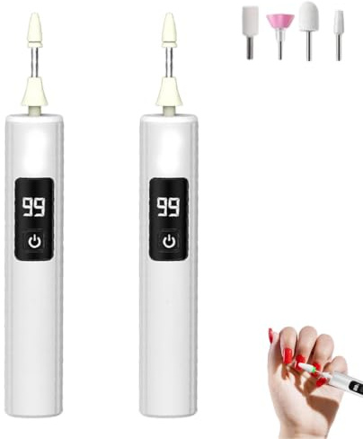 Kit de manucure professionnel électrique rechargeable，1 | Polisseur à ongles rechargeable avec vitesse réglable, fonctionnement silencieux et plusieurs embouts pour une manucure