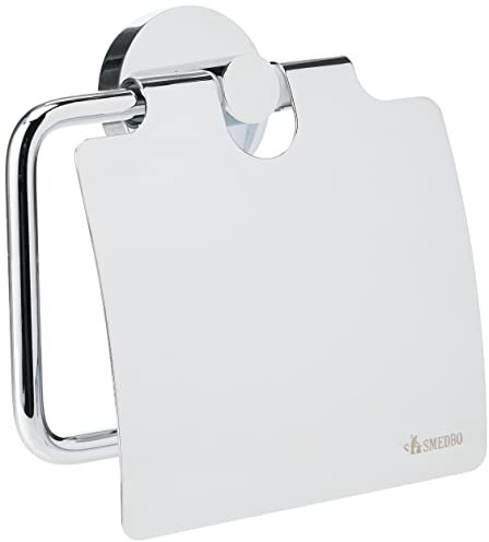 Smedbo Home Toilettenpapierhalter mit Deckel, Silber