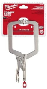 Milwaukee 48 22 3523 Deep Reach Swivel Jaw Locking Clamp 9 Inch - Silver
