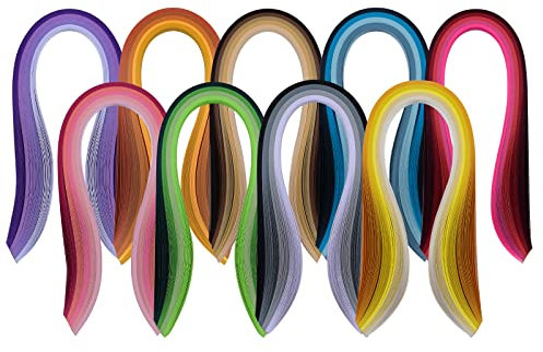 5mm x 39 cm - 900 Streifen Papier Quilling Set, 36 Farben Quilling Papier, Kunst und Handwerk, Kartendesign, Papierblume machen