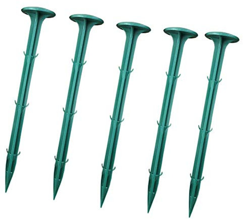 FCS Garden 100 Grapas de sujeción, Grapas para Suelo, Adecuadas para la fijación de la Tela Anti malezas, Verde (Size : 16cm)