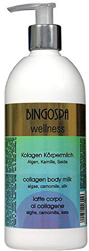 BINGOSPA Kollagen Körperlotion Body Lotion Körpermilch mit Algen, Kamille und Seide fur Feuchtigkeitspflege - 500 ml
