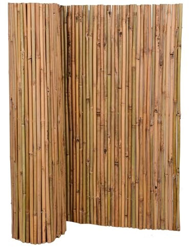 UNUS Sichtschutz aus Bambus 120x300cm, Bambusmatte Sichtschutzmatte Windschutz Zaun für Garten Balkon Terrasse