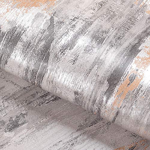 Livelynine Carta da Parati Vintage Carta Adesiva Effetto Cemento Pellicole Adesive per Mobili Scrivania Armadio Camera da Letto Tavolo Top Cucina Soggiorno Fantasia Grigio Adesivi Decorativi 40CMX2M