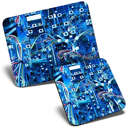 Mouse Mat & Coaster Set - Amature Radio Transceiver Electronic Board 23.5 x 19.6 cm & 9 x 9 cm for Computer & Laptop, Office, Gift, Non-slip Base #44077