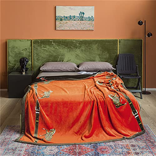 Coperta Calda Plaid in Pile di Flanella, Coperta Soffice in Microfibra, Coperta Antistatica, Coperta Appesantita a Doppio Strato Più Spessa, Facile da Gestire, Lavabile in Lavatrice-150×200cm