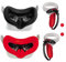 OOAVR VR Controller Grips Cover Set Accessories for Oculus Quest 2,2Pcs VR Silicone Face Pad,VR Grip Covers,VR Thumbstick Covers(Red/4pcs Set)
