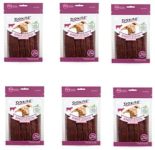 Dokas Dog Rindfleisch getrocknet für Hunde - Bundle - 6 x 70 g