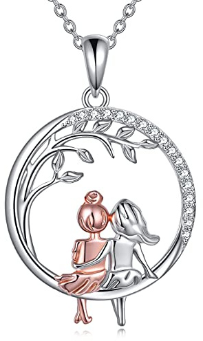 Schwestern Halskette Always My Sister Forever My Friend 925 Sterlingsilber Infinity Love Herz Anhänger Halskette Schmuck