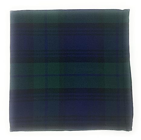 Tartan Pocket Square Handkerchief 26cm x 26cm (Black Watch)