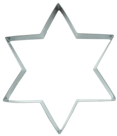 BekkiB - Ausstecher Stern - Große Ausstechform ca. 10,5 x 9,5 cm - Spülmaschinengeeignete Ausstechform aus Edelstahl - Zum Backen von Plätzchen und Lebkuchen - 2242