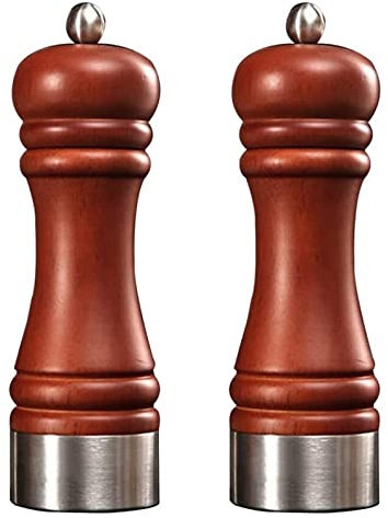 PIPONS Salz und Pfeffermühle Salz- Und Pfeffermühle Aus Holz, Manuell, Salz- Und Pfeffermühle Mit Einstellbarer Grobheit Dressing Gewürzspender