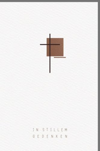 Skorpion Trauerkarte In stillem Gedenken mit modernem Kreuz Design edle Doppelkarte auf hochwertigem Papier stilvolle Beileidskarte für persönliche Worte - mit Umschlag