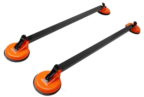 2 Pcs 36.22 Inch Car Roof Rack, Roof Rack Cross Bars with Suction Mount, Square Steel Tube Car Top Crossbars Multifunctional Rooftop Cargo Luggage Carrier for Vehicles
