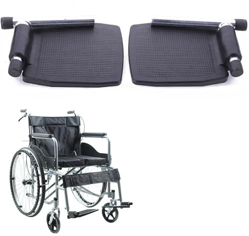 Niuhong 2 Pcs Rollstuhl Fußstütze Ersatz Mit Stange Rollstuhl-Beinstütze Pedal Rollstuhl-Fußplatte Langlebige Kunststoff Abnehmbare Rollstuhlteile Robuste Universelles Rollstuhlzubehör (A)