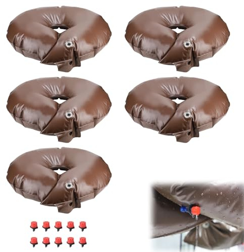 LALAGO 5 Pezzi 56L Sacco per irrigazione, Sistema di Irrigazione Automatica, Anelli di irrigazione PVC resistente ai raggi UV, Dispositivi di Irrigazione per Piante per Alberi da Frutto, Alberelli