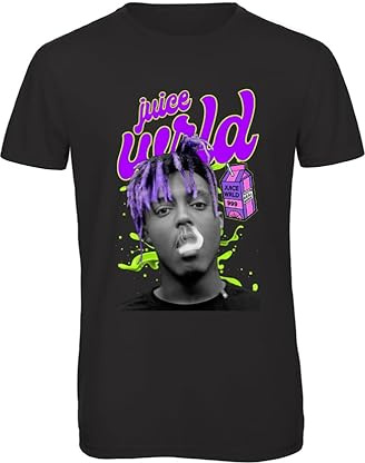 Bughyprint Tshirt Maglia Maglietta Uomo Donna Bambino Moda Outfit Rap Hip Hop Trap Juice WRLD