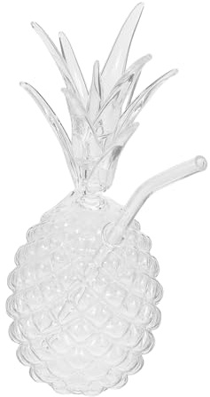 IMIKEYA Verres à Cocktail Forme Ananas Transparent Verres à Fruits Décor Ananas Pour Jus Cocktail Eau