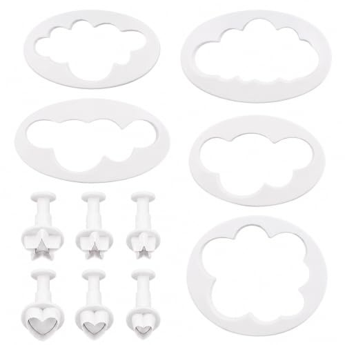 11 stycken kakskärare fondant kakmått molnkakmått barn molnkakor fondant kakskärare gör-det-själv kaka fondant kakor fondant dekoration för bakrum kakor fondant födelsedag