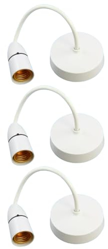 FEHFGD 3 PCS Ceiling Rose Light Fitting, E27 Pendant Light Holder with Junction Box, for Kitchen Living Room Bedroom Dining Room Lighting, Easy to Install, Durable Construction